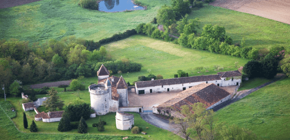 Vue aérienne du domaine de la Barre